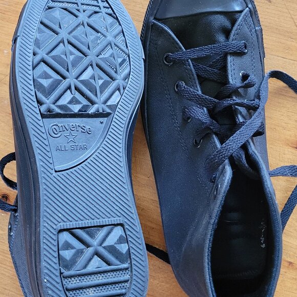 Black Converse Hi Top TecTuff Water Resistant Canvas Sneakers - Picture 3 of 5